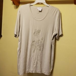 Embellished ivory tunic